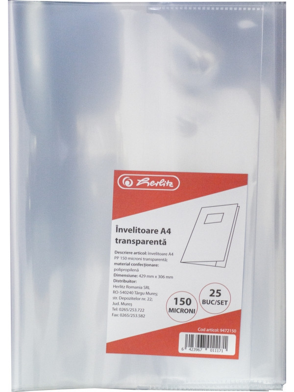 INVELITOARE A4 PP 120 MICRONI TRANSPARENTA