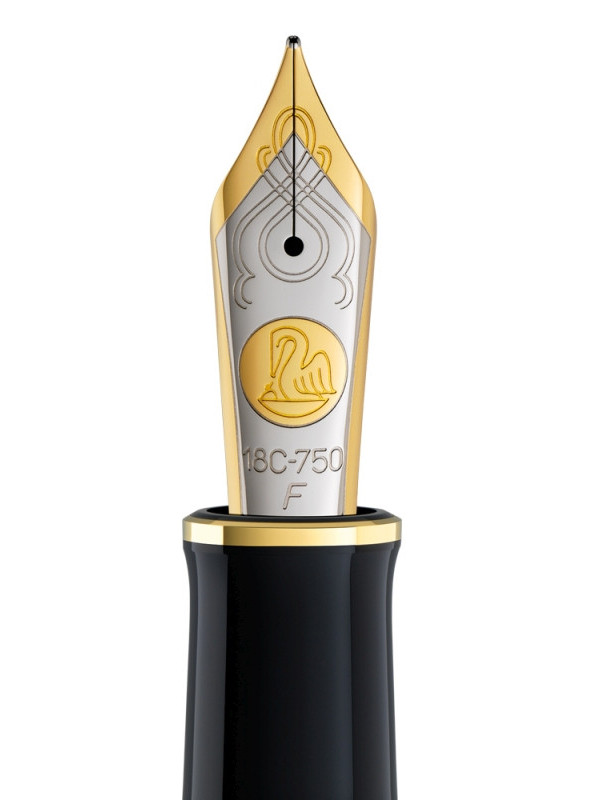 PENITA F DIN AUR DE 18K/750 ORNAMENT DIN RODIU PENTRU STILOU M1000 BICOLORA