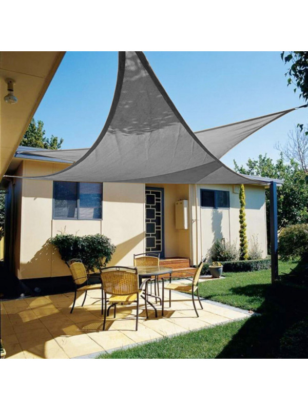 Vela de soare - 2 x 2 x 2 m - gri
