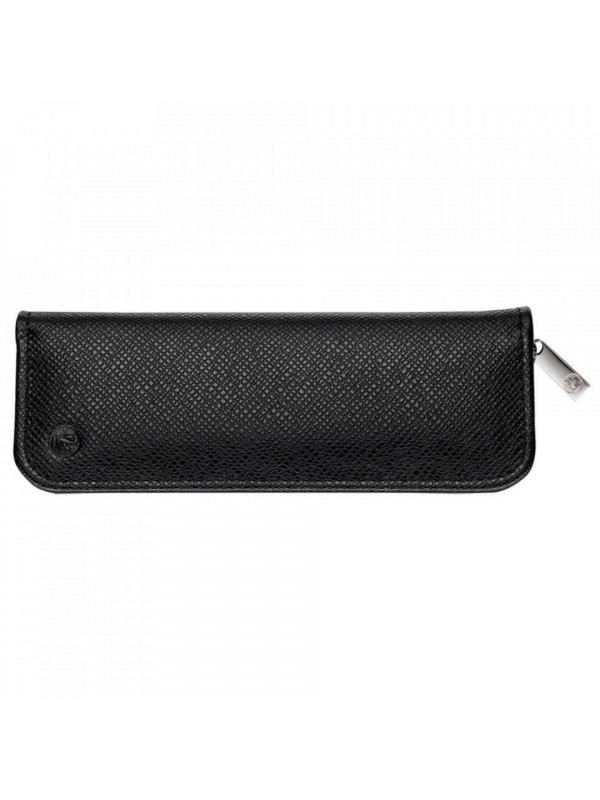 Etui de piele TG 21 Z negru, pentru 2 instrumente de scris
