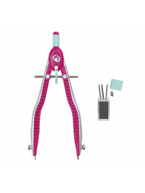 Compas Herlitz MyPen, setare rapida, roz / turcoaz
