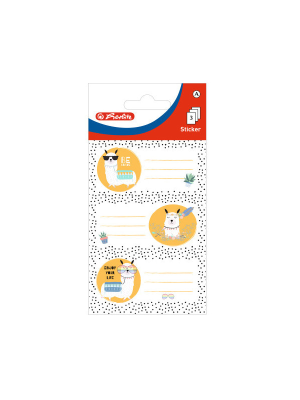 ETICHETE SCOLARE LLAMA SET 9