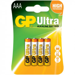 Baterie GP Batteries, Ultra Alcalina AAA (LR03) 1.5V alcalina, blister 4 buc. "GP24AU-2UE4" "GPPCA24AU016" (include TV 0.24 lei)
