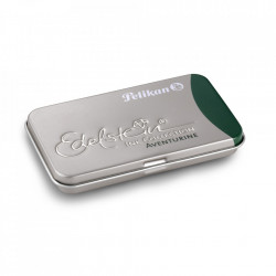 Caseta metalica Edelstein cu patroane, dimensiune 8,1 x 4,9 x 0,9 cm, set 6 patroane, culoare verde aventurin
