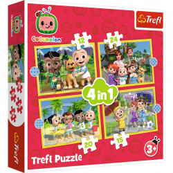Puzzle trefl 4in1 cocomelon prezentarea familiei
