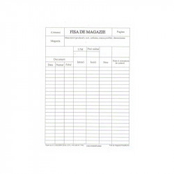 Fisa de magazie A5, carton velin, 100/bloc