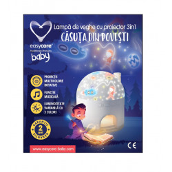 Lampa de veghe EASYCARE BABY 3in1 cu proiectii "Casuta din povesti"