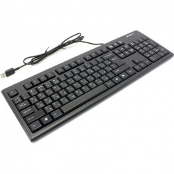 Tastatura A4TECH USB, Comfort Round (taste rotunjite), negru