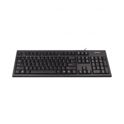 Tastatura USB A4TECH Comfort Round black (KR-85-USB), wired cu 104 taste cu margini inscriptionate laser