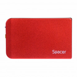 RACK extern SPACER, pt HDD/SSD, 2.5 inch, S-ATA, interfata PC USB 3.0, aluminiu, rosu, "SPR-25611R"