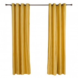 Set 2 draperii catifea 140x270 cm - Galb