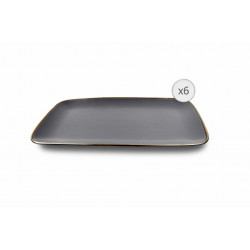 SET 6 PLATOURI CERAMICA 32x20 CM,CALYPSO