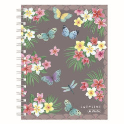 CAIET A5 100 FILE, CU SPIRA, PATRATELE, MOTIV LADYLIKE BUTTERFLIES