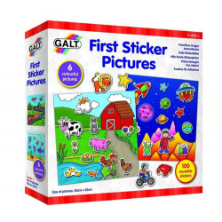 Primul meu set de stickere Galt, 6 imagini, reutilizabile, 3 ani+