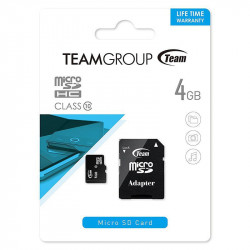 MICRO SD CARD 4GB CU ADAPTOR TEAMGROUP