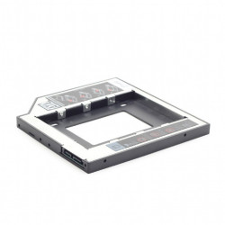 RACK intern GEMBIRD, tip caddy 12.7mm, 5.25 inch la 2.5 inch, S-ATA, interfata PC S-ATA, metal, negru, "MF-95-02"