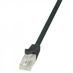 Cablu de retea , LogiLink , EconLine Cat.6A U/UTP 10 GE , 0.25 m , negru