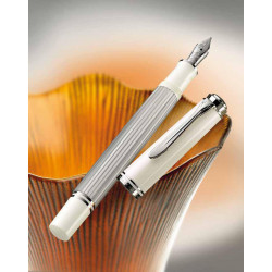STILOU SOUVERAN M405 PENITA F DIN AUR 16K CORP SILVER-WHITE ACCESORII PLACATE CU ARGINT