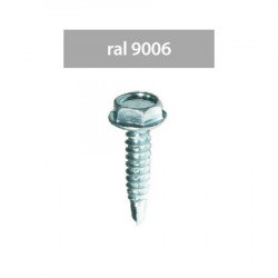 SURUBURI PERFORATOARE RAL9006-ALUMIN. 4.8X28MM, 250/SET