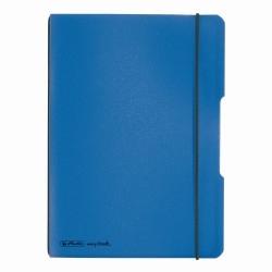 Caiet Herlitz, my.book flex, A5, 40 file, 70 g/mp dictando, coperta albastru deschis transparent, elastic negru