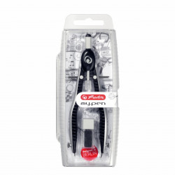 Compas Herlitz MyPen, setare rapida, negru / gri