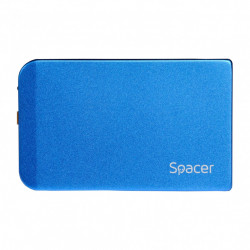 RACK extern SPACER, pt HDD/SSD, 2.5 inch, S-ATA, interfata PC USB 3.0, aluminiu, albastru, "SPR-25611A"