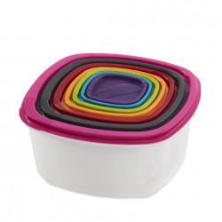 SET 7 CASEROLE PATRATE CU CAPACE,PLASTIC