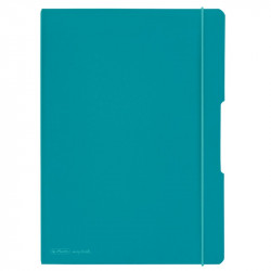 CAIET MY.BOOK FLEX A4 2X40F 80GR DICTANDO+PATRATELE, COPERTA TURCOAZ, ELASTIC TURCOAZ
