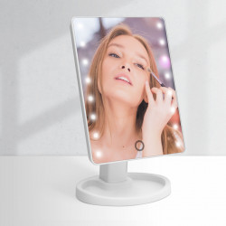 Oglinda pentru machiaj, cu LED - funcționează cu baterie