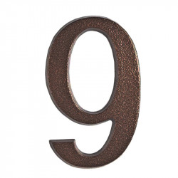 SEMN CIFRA CU SURUB FIXARE - 200MM / BRONZ-ANTIC / 6/9
