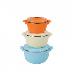 SET 3 CASEROLE TERMICE 2+4+6L,BELLY BLUE