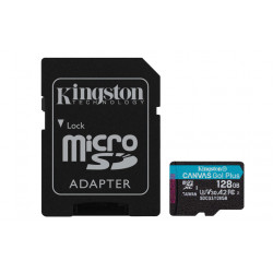 CARD MicroSD KINGSTON, 128 GB, microSDXC, clasa 10, standard UHS-I U3, "SDCG3/128GB"