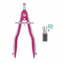 Compas Herlitz MyPen, setare rapida, roz / turcoaz