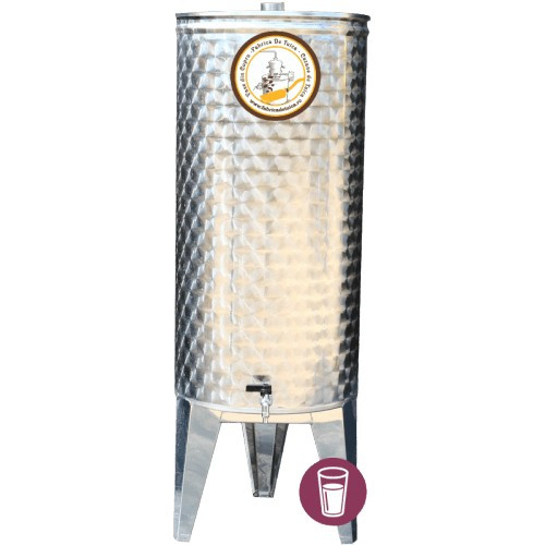 Butoi Cisterna Inox pentru Vin 100 Litri, cu Etansare Capac Parafina fabricadetuica.ro