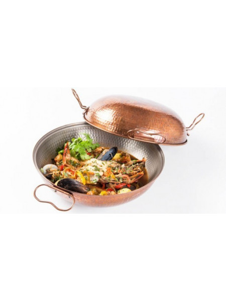 Pachet Promo Cataplana Ø21 cm + Suport metalic pentru Cataplana 21-24-27 cm + Oliviera Cupru 170 ml + Set 2 Recipiente Zahar si Cafea