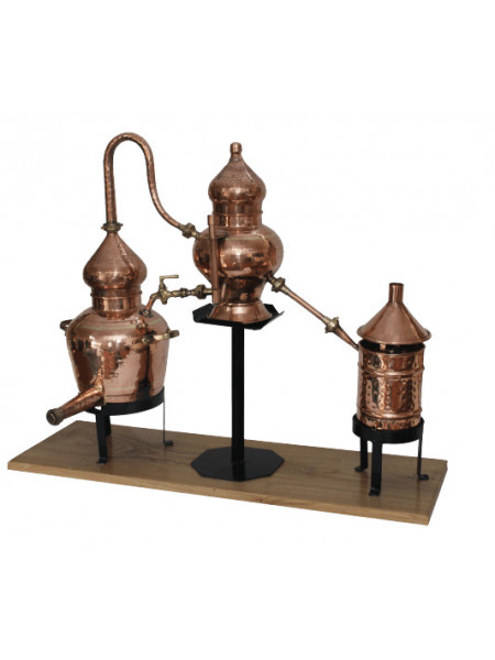 Cazan Premium pentru Cognac, Alambic Charental 2 Litri, Distilare Continua