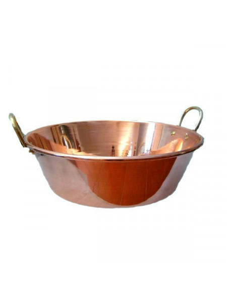 Pachet de Toamna Ceaun din Cupru Masiv Ø38cm + Cratita din Cupru Ø18cm + Tigaie Cupru, Manere din Bronz, Ø24cm
