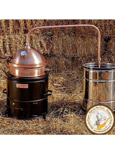 Pachet Promo Cazan 35 litri cu focar pentru lemne + Arzator 30 cm + Alcoolmetru profesional + Suport alcoolmetru universal
