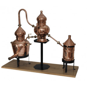 Cazan Premium pentru Cognac, Alambic Charental 10 Litri, Distilare Continua
