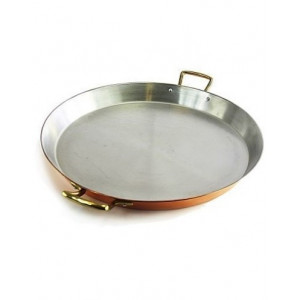 Pachet de Toamna Ceaun din Cupru Masiv Ø26cm + Cratita din Cupru Ø24cm + Tigaie Cupru, Manere din Bronz, Ø24cm