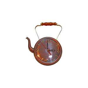 Ceas de Perete Vintage "Ceainic" Cupru Antichizat
