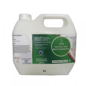 Dezinfectant Multisuprafete Bidon 3 Litri, formula speciala concentrata 0.1L la 5L, Antibacterian Covid-19