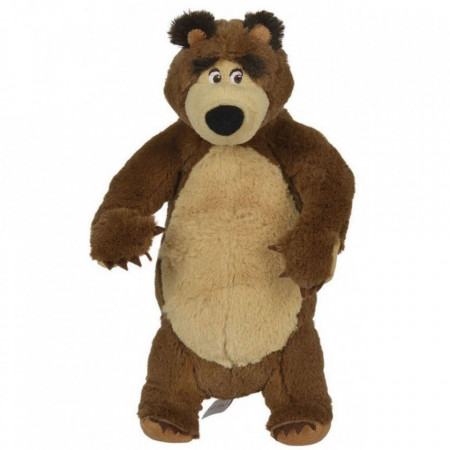 Jucarie de plus Masha and the Bear, Bean Bag Bear in picioare 25 cm