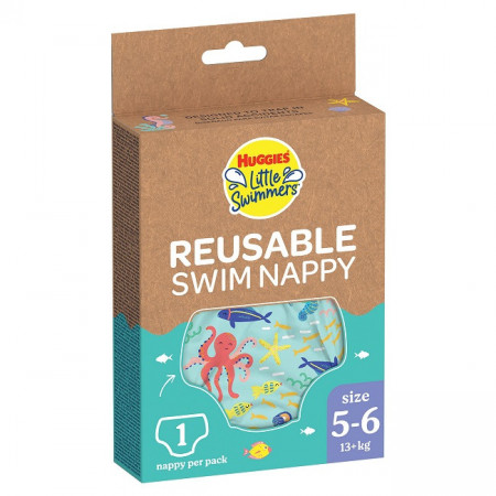Scutec-chilotel pentru baie refolosibil, Huggies, nr 5-6, 13+ kg, 1 buc, UnderSea
