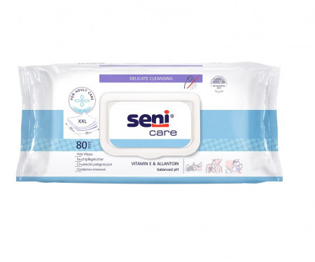 Servetele umede pt. adulti Seni Care, 20x30 cm, 80 buc