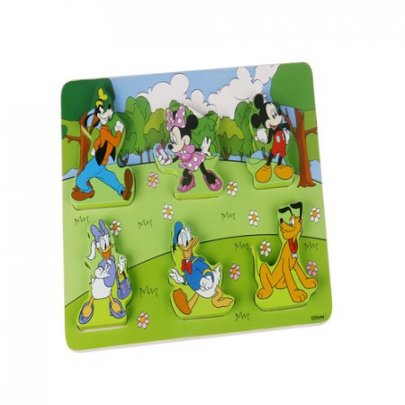 Puzzle lemn potriveste personajele Disney