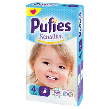 Scutece Pufies Sensitive Nr.4+, 50 buc