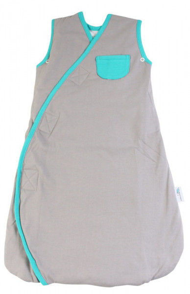 Sac de dormit multifunctional Grey Turquoise Elephant Travel 0-6 luni 2.5 Tog