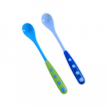 Set 2 lingurite cu manere lungi, albastru