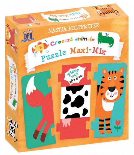 Creeaza animale puzzle maxi - mix